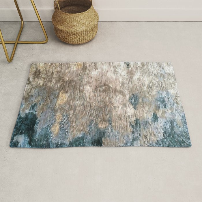 Blue Grey Abstract Rug Gallery Image 1