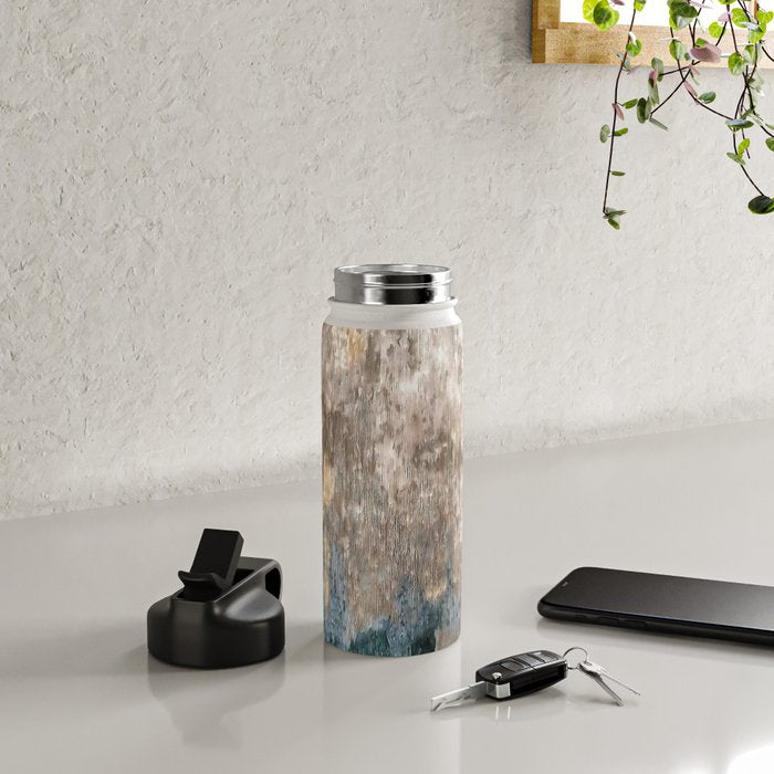 Blue Grey Abstract Water Bottle Gallery Image 4