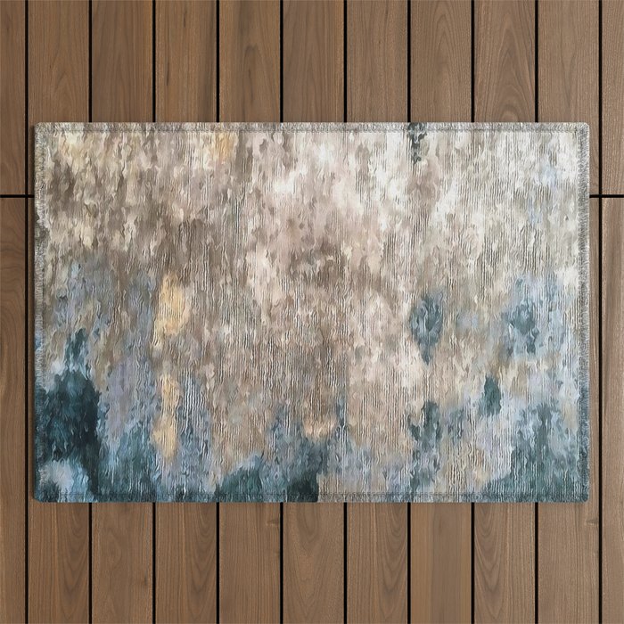 Blue Grey Abstract Outdoor Rug Gallery Image 1
