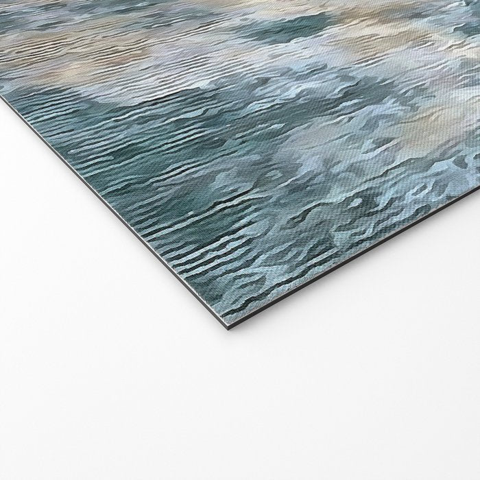 Blue Grey Abstract Welcome Mat Gallery Image 2