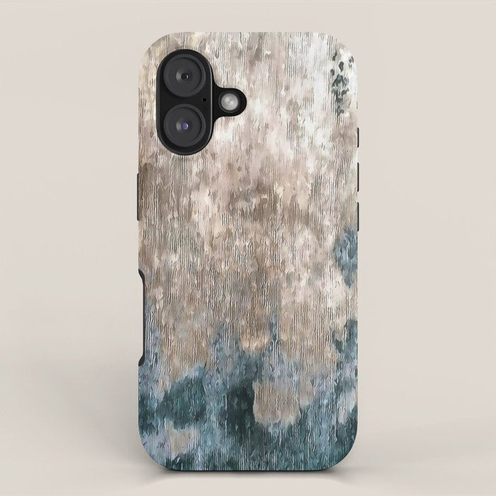 Blue Grey Abstract iPhone Case Gallery Image 1