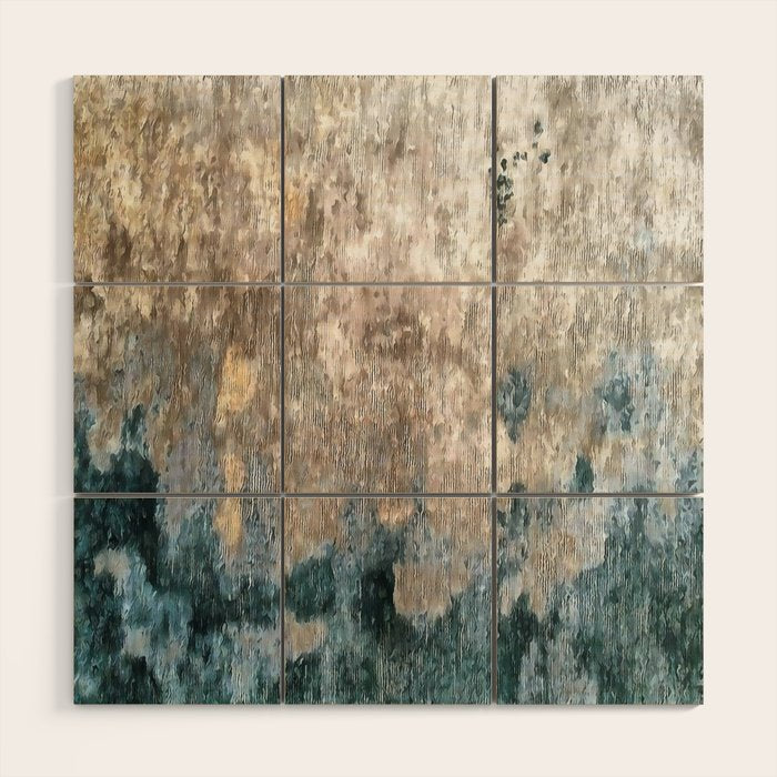 Blue Grey Abstract Wood Wall Art Gallery Image 1