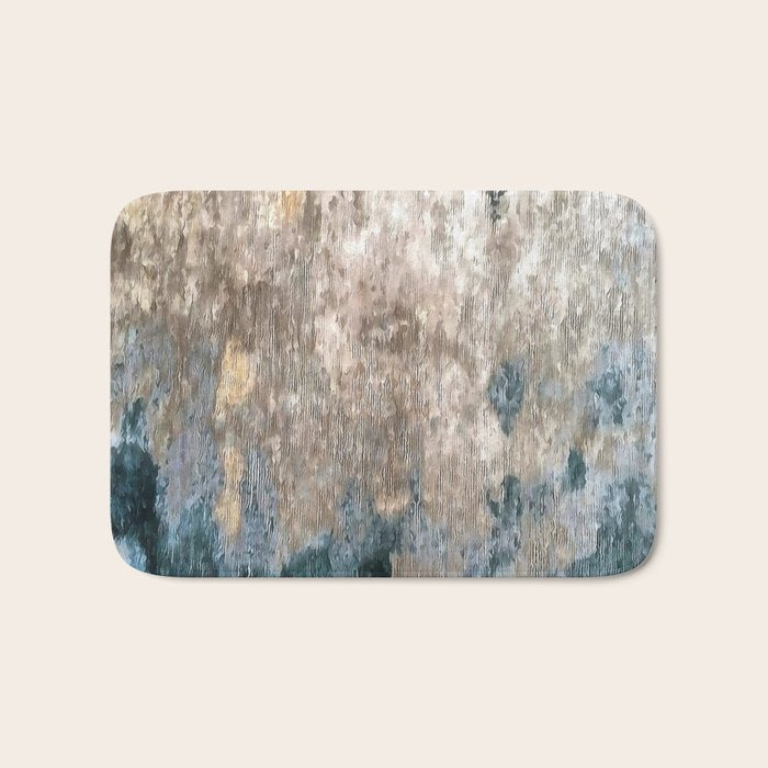 Blue Grey Abstract Bath Mat Gallery Image 1