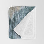 Blue Grey Abstract Throw Blanket Gallery Image 3