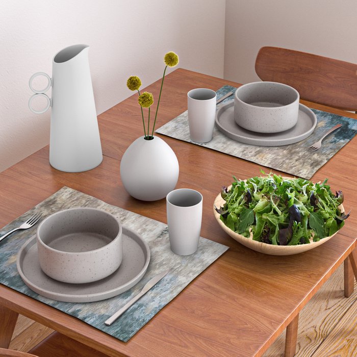 Blue Grey Abstract Placemat Gallery Image 2