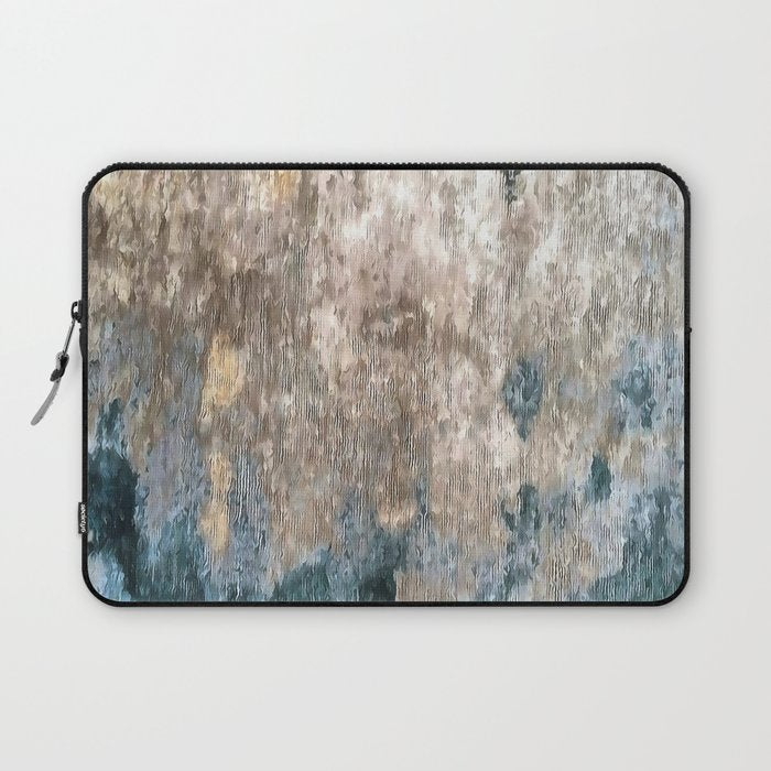 Blue Grey Abstract Laptop Sleeve Gallery Image 1