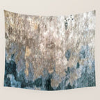 Blue Grey Abstract Wall Tapestry Gallery Image 4