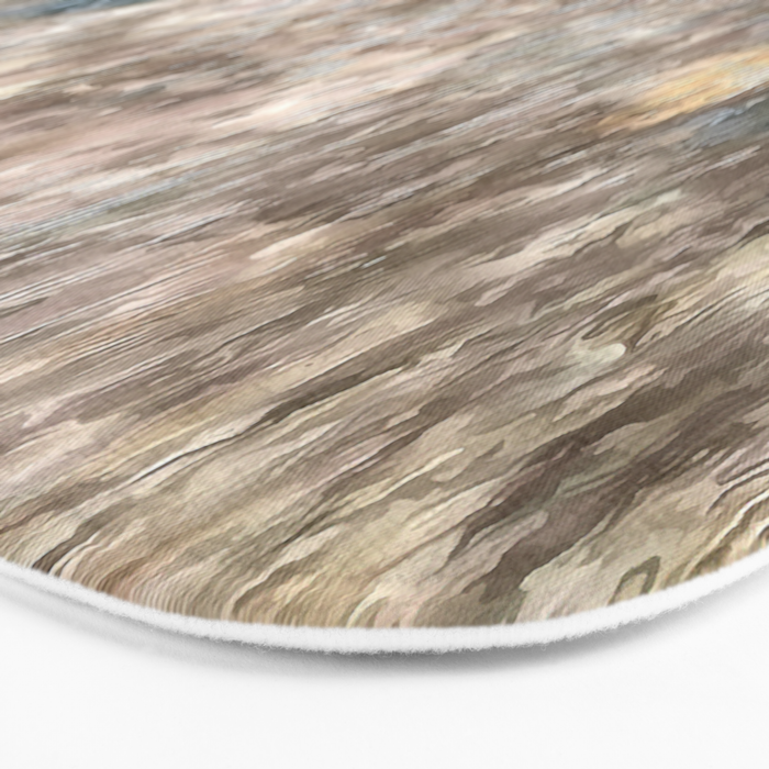 Blue Grey Abstract Bath Mat Gallery Image 3