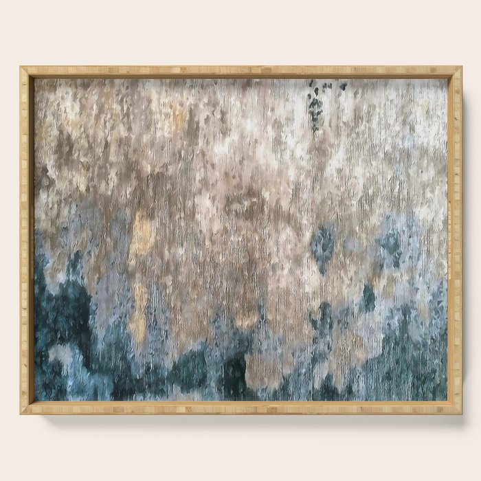 Blue Grey Abstract Serving Tray Gallery Image 1