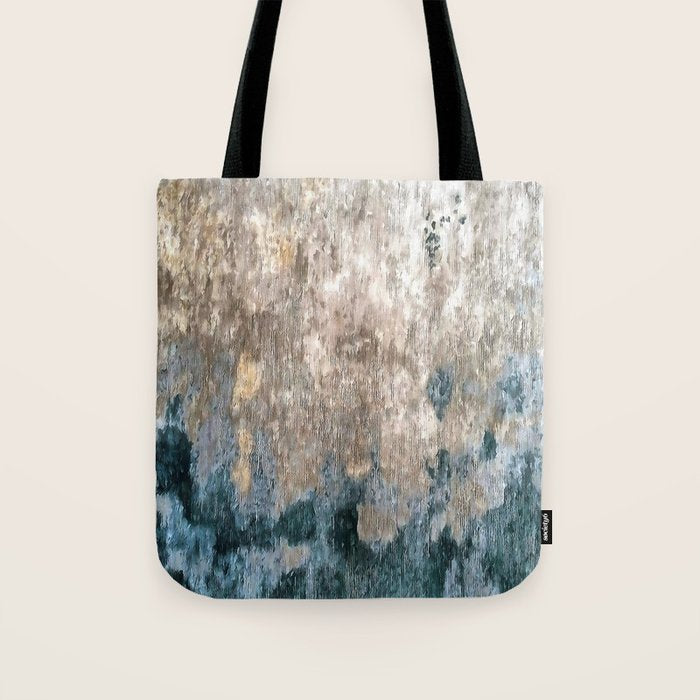 Blue Grey Abstract Tote Bag Gallery Image 1