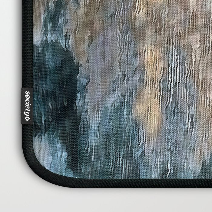 Blue Grey Abstract Laptop Sleeve Gallery Image 3