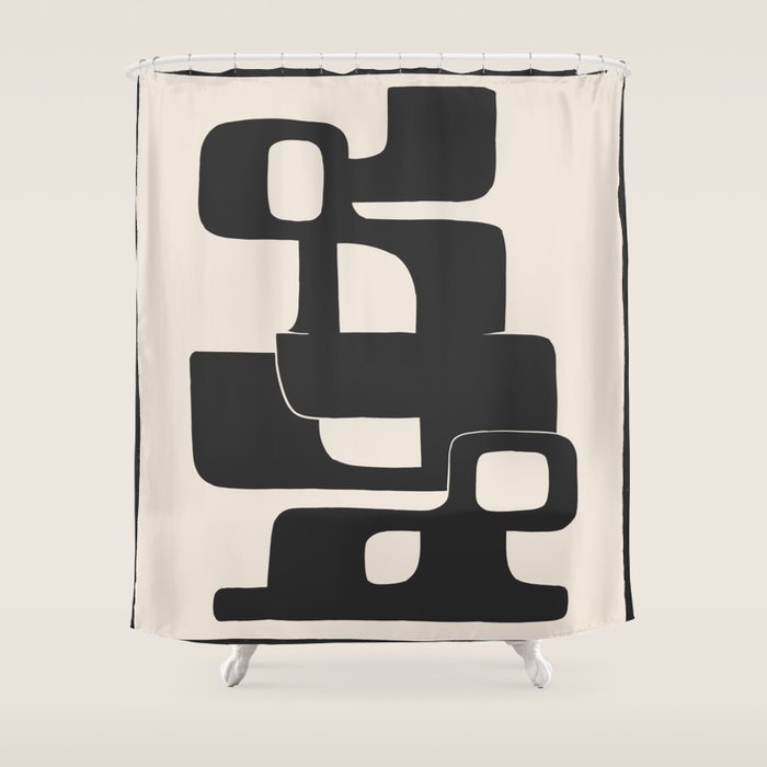 Modern Abstract Shapes 108 Shower Curtain Gallery Image 1
