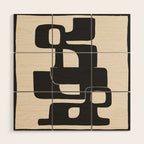 Modern Abstract Shapes 108 Wood Wall Art Gallery Image 1