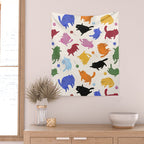 Rainbow Kittens Pattern Wall Tapestry Gallery Image 2