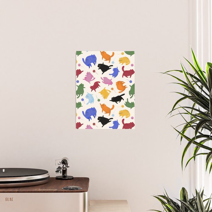 Rainbow Kittens Pattern Poster Gallery Image 2