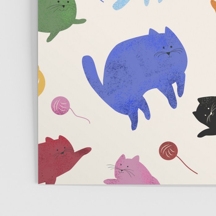 Rainbow Kittens Pattern Poster Gallery Image 3