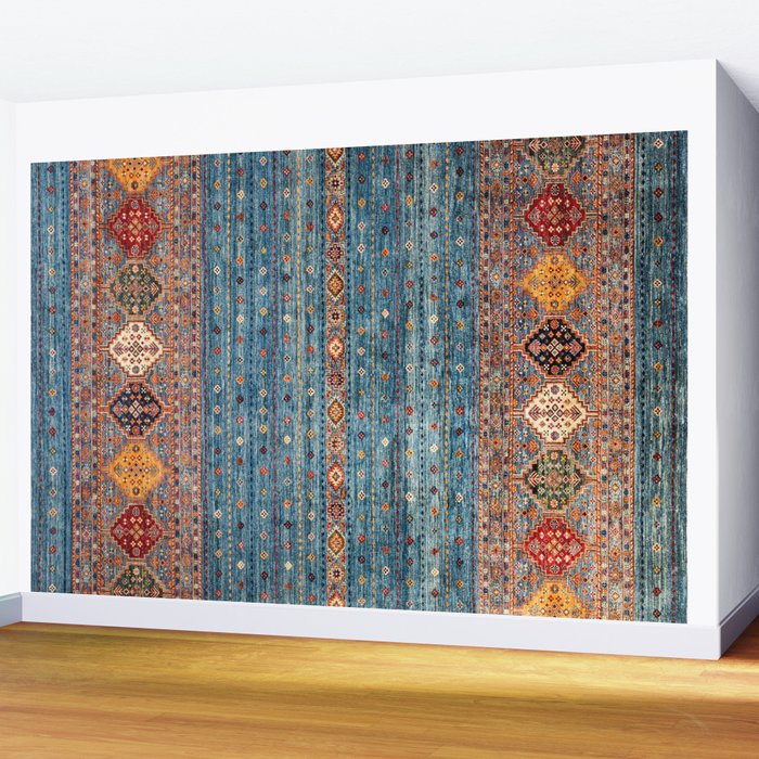 Traditional Vintage Moroccan Carpet Wall Mural Gallery Image 2