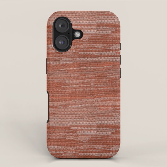 Old Market Textile in Faded Terracotta iPhone Case Gallery Image 1