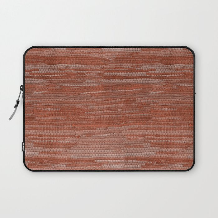Old Market Textile in Faded Terracotta Laptop Sleeve Gallery Image 1