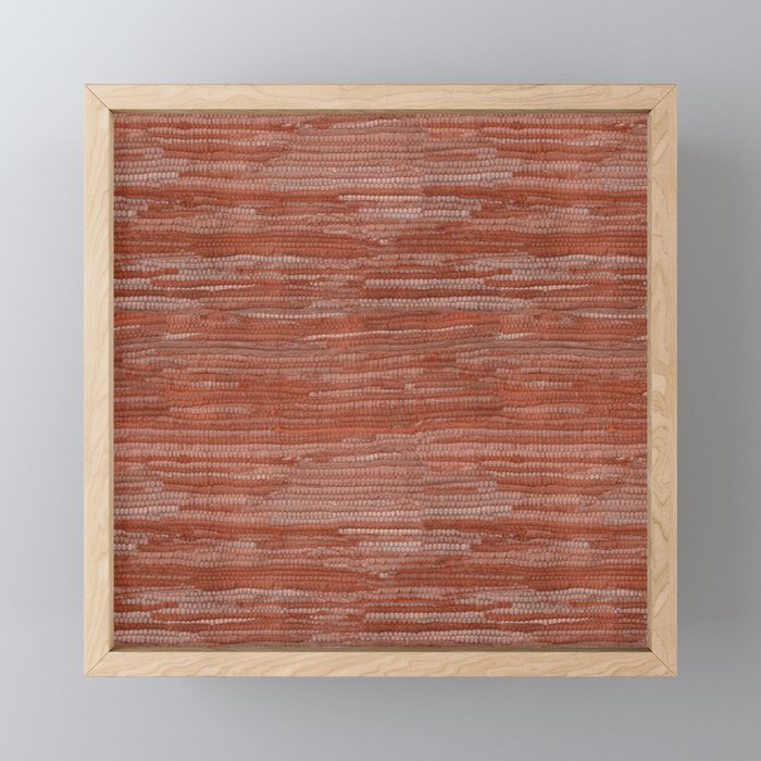 Old Market Textile in Faded Terracotta Mini Art Print Gallery Image 1