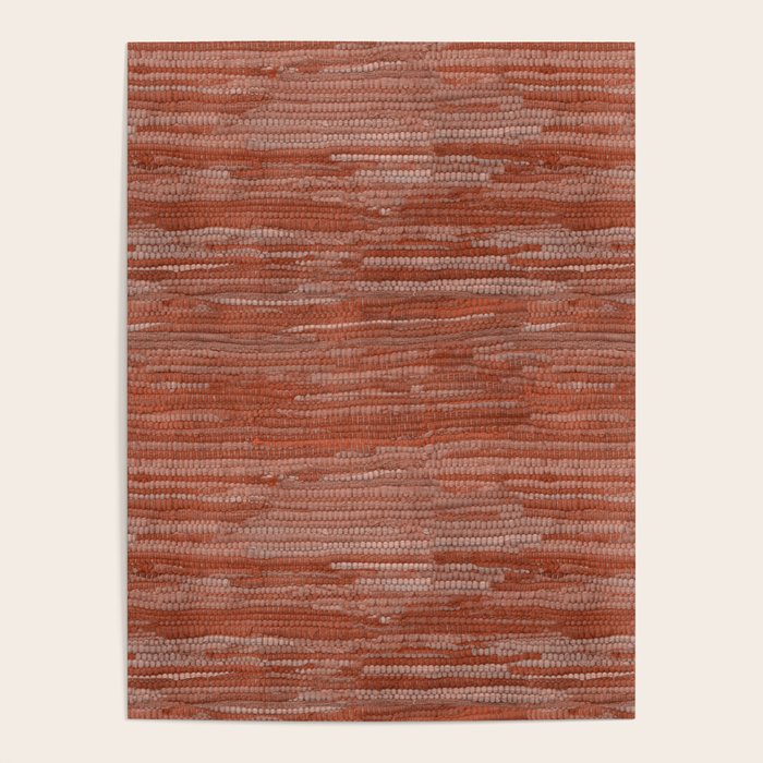 Old Market Textile in Faded Terracotta Poster Gallery Image 4