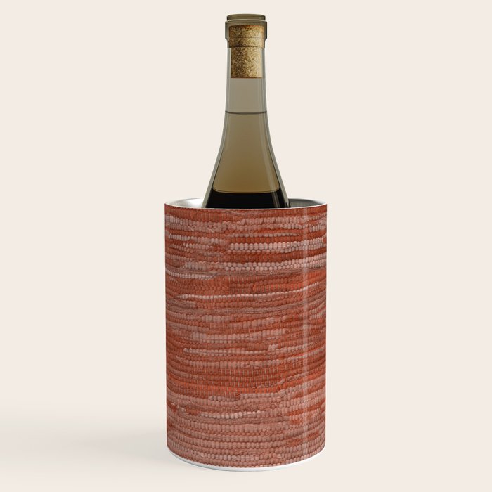 Old Market Textile in Faded Terracotta Wine Chiller Gallery Image 1