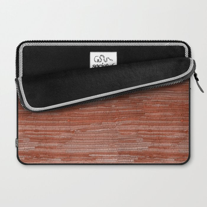 Old Market Textile in Faded Terracotta Laptop Sleeve Gallery Image 2