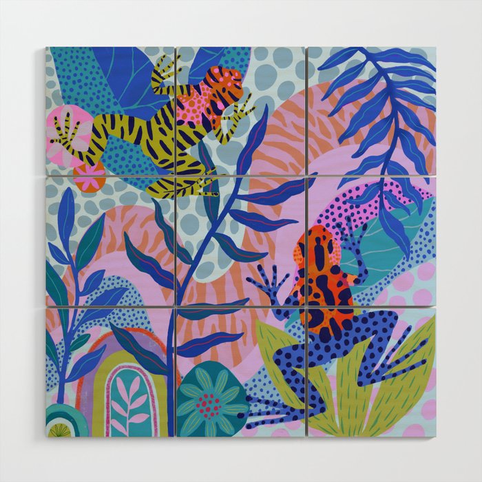 Poison Dart Frogs Wood Wall Art