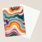 Purple, Teal & Gold Agate, Abstract Texture Nature Pattern, Marble Luxe Eclectic Luxury Stone Rock, Intricate Geometric Bohemian Contemporary Boho Gift Stationery Card Gallery Image 2