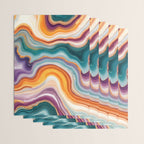 Purple, Teal & Gold Agate, Abstract Texture Nature Pattern, Marble Luxe Eclectic Luxury Stone Rock, Intricate Geometric Bohemian Contemporary Boho Gift Wrapping Paper Gallery Image 3