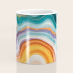 Purple, Teal & Gold Agate, Abstract Texture Nature Pattern, Marble Luxe Eclectic Luxury Stone Rock, Intricate Geometric Bohemian Contemporary Boho Gift Coffee Mug Gallery Image 4