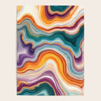 Purple, Teal & Gold Agate, Abstract Texture Nature Pattern, Marble Luxe Eclectic Luxury Stone Rock, Intricate Geometric Bohemian Contemporary Boho Gift Poster Gallery Image 4
