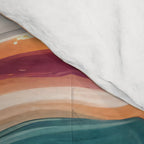Purple, Teal & Gold Agate, Abstract Texture Nature Pattern, Marble Luxe Eclectic Luxury Stone Rock, Intricate Geometric Bohemian Contemporary Boho Gift Comforter Gallery Image 4