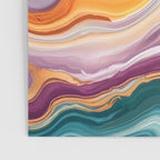 Purple, Teal & Gold Agate, Abstract Texture Nature Pattern, Marble Luxe Eclectic Luxury Stone Rock, Intricate Geometric Bohemian Contemporary Boho Gift Poster Gallery Image 3