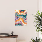 Purple, Teal & Gold Agate, Abstract Texture Nature Pattern, Marble Luxe Eclectic Luxury Stone Rock, Intricate Geometric Bohemian Contemporary Boho Gift Poster Gallery Image 2