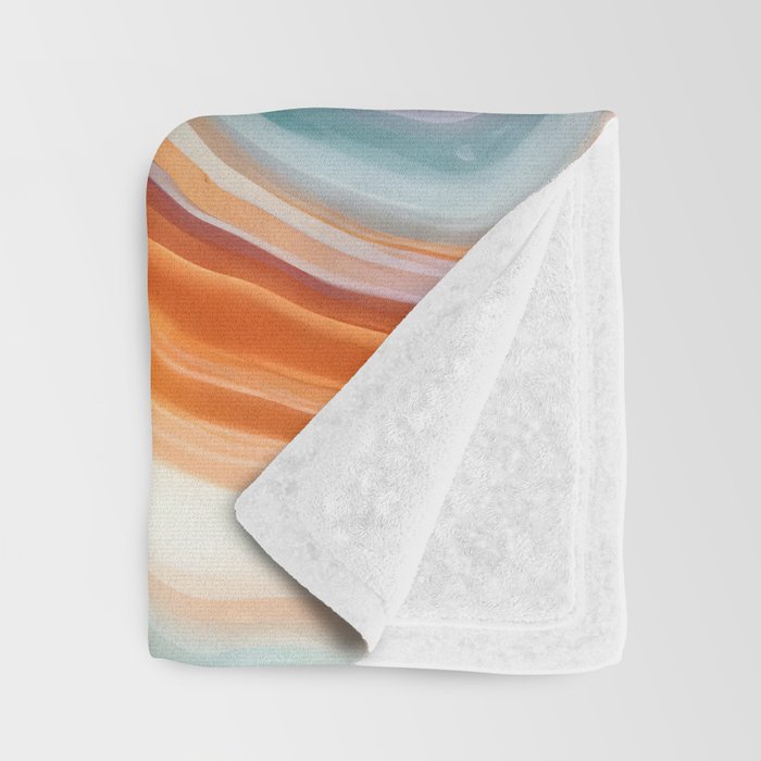Purple, Teal & Gold Agate, Abstract Texture Nature Pattern, Marble Luxe Eclectic Luxury Stone Rock, Intricate Geometric Bohemian Contemporary Boho Gift Throw Blanket Gallery Image 3