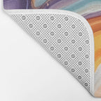 Purple, Teal & Gold Agate, Abstract Texture Nature Pattern, Marble Luxe Eclectic Luxury Stone Rock, Intricate Geometric Bohemian Contemporary Boho Gift Bath Mat Gallery Image 2