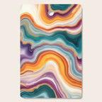 Purple, Teal & Gold Agate, Abstract Texture Nature Pattern, Marble Luxe Eclectic Luxury Stone Rock, Intricate Geometric Bohemian Contemporary Boho Gift Cutting Board Gallery Image 1