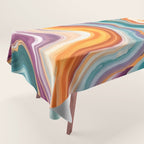 Purple, Teal & Gold Agate, Abstract Texture Nature Pattern, Marble Luxe Eclectic Luxury Stone Rock, Intricate Geometric Bohemian Contemporary Boho Gift Tablecloth Gallery Image 1