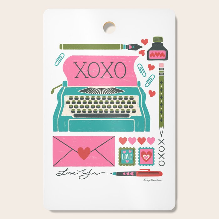 Vintage Mid-Century Stationery Cutting Board Gallery Image 1