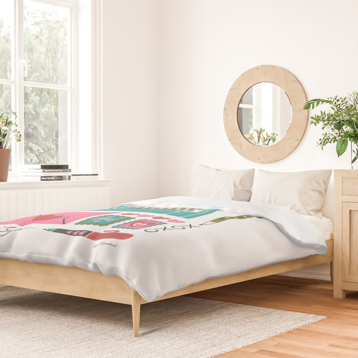 Vintage Mid-Century Stationery Duvet Cover Gallery Image 2
