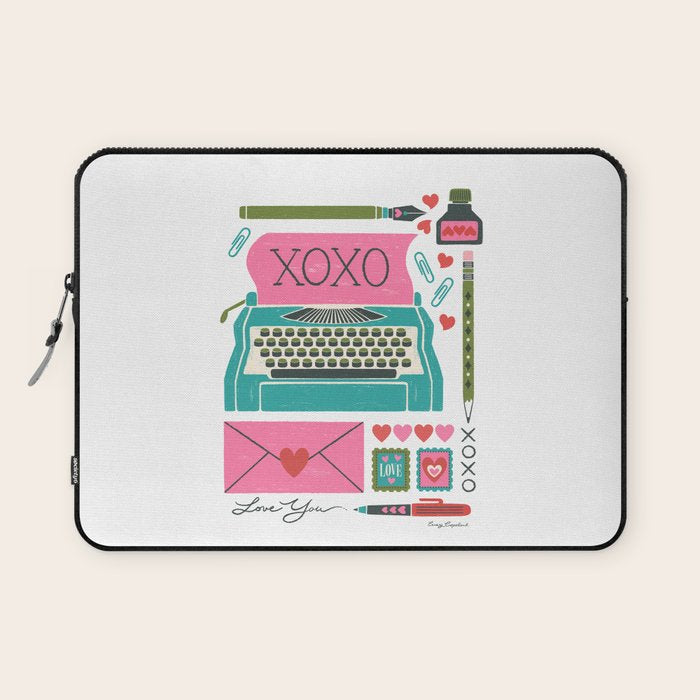 Vintage Mid-Century Stationery Laptop Sleeve Gallery Image 1