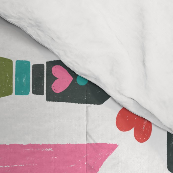 Vintage Mid-Century Stationery Comforter Gallery Image 4