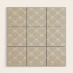 Bows & Ribbons Pattern LX Light Grey Wood Wall Art Gallery Image 1