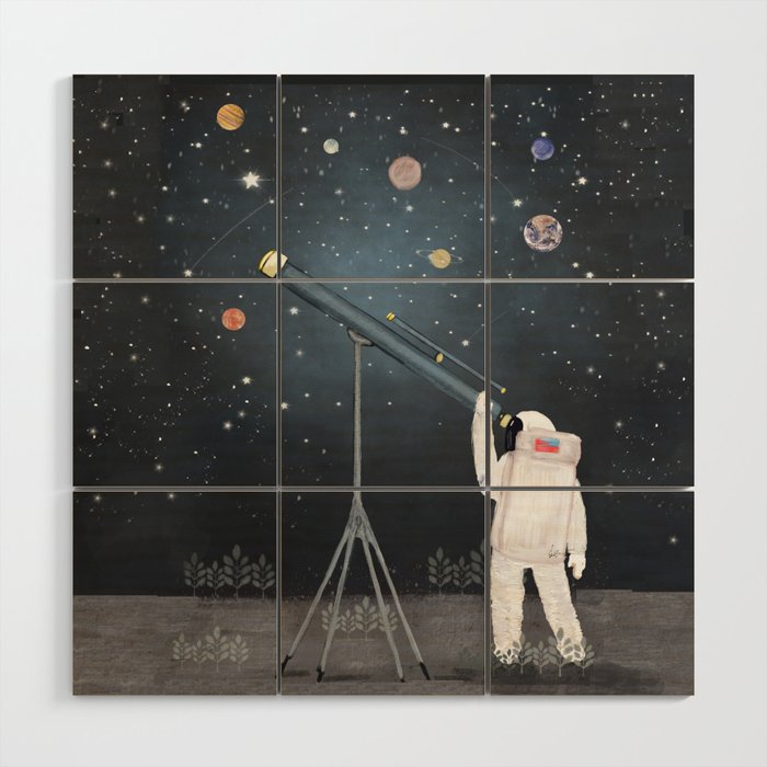 Astronaut Astrology Wood Wall Art Gallery Image 1