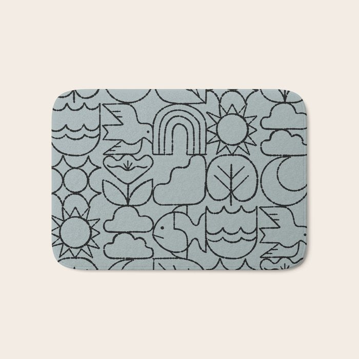 Harmony Grid Bath Mat Gallery Image 1
