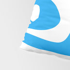 Blue and White Mid Century Modern Piquet Minimalist Abstract Pattern Pillow Sham Gallery Image 4
