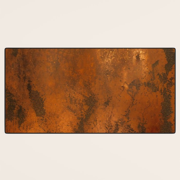Aesthetic Rust Copper Japandi Art Desk Mat Gallery Image 3
