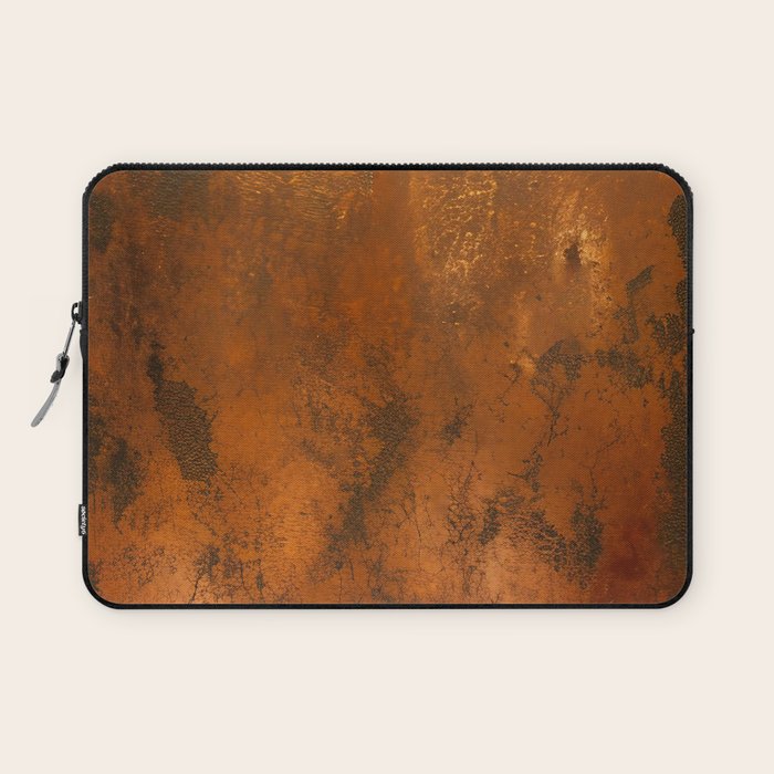 Aesthetic Rust Copper Japandi Art Laptop Sleeve Gallery Image 1
