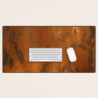 Aesthetic Rust Copper Japandi Art Desk Mat Gallery Image 1
